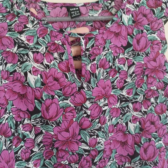 FLOWERED BLOUSE FOR WOMEN SIZE SMALL - Picture 8 of 10